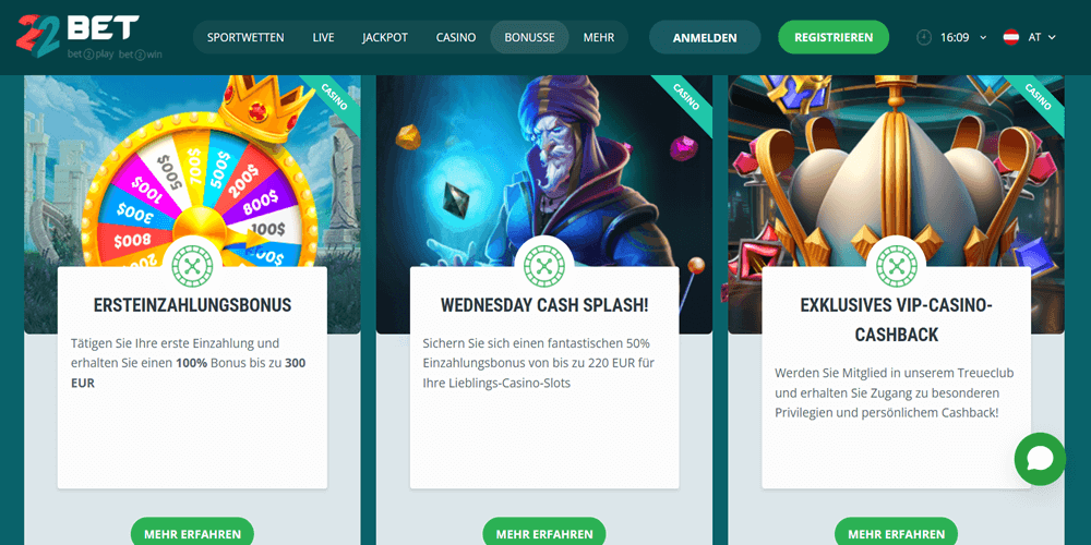 22bet aktionen