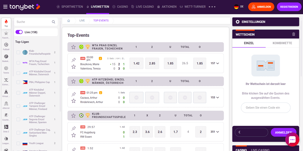 tonybet live wetten